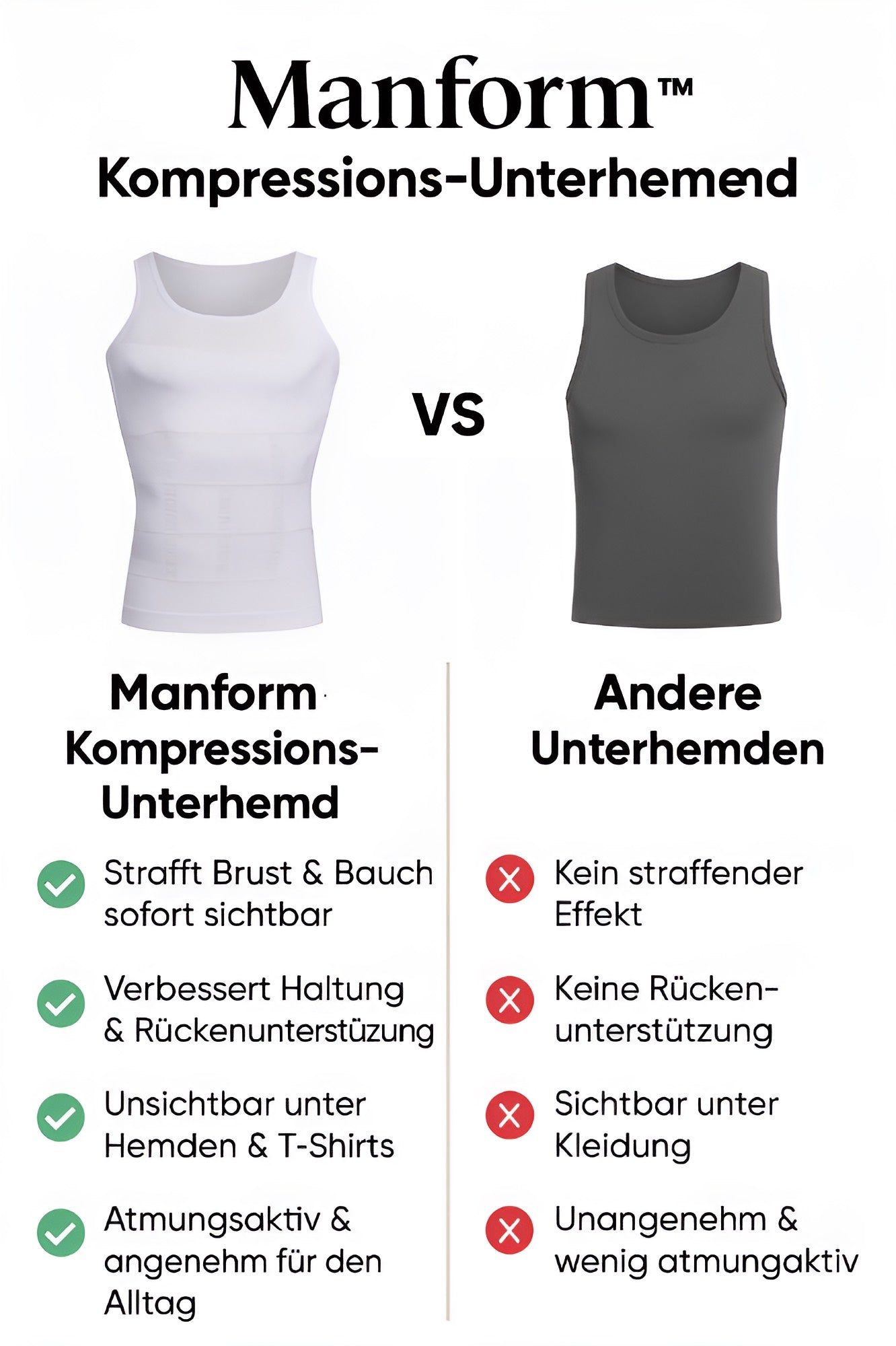 Shapewear/Kompressions-Unterhemd für Herren